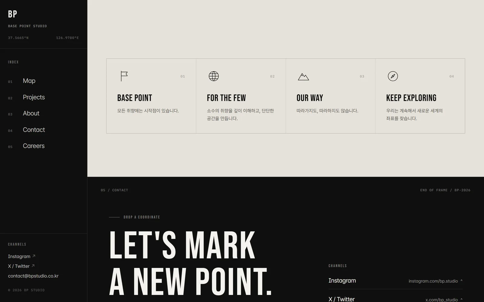 Contact and channels